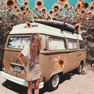 Boho woman wallpaper