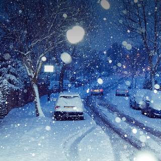 iPhone winter car wallpaper