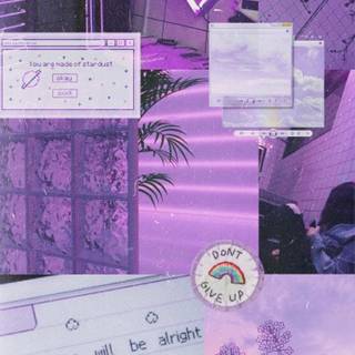 Purple winter aesthetic wallpaper