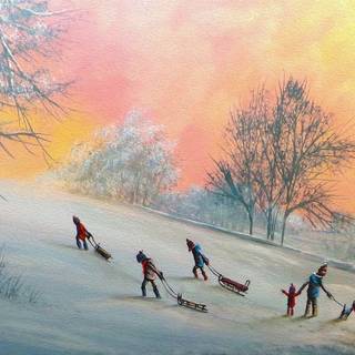 Paint winter 4k wallpaper