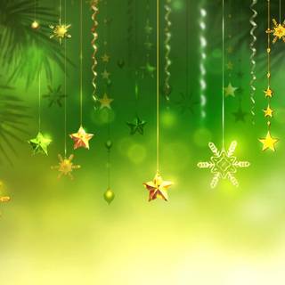 Green and gold Christmas wallpaper