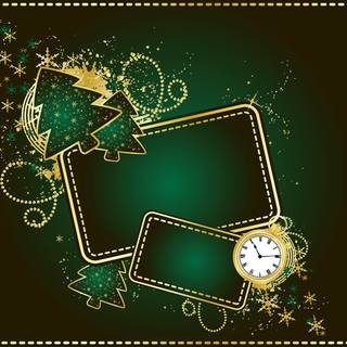 Green and gold Christmas wallpaper