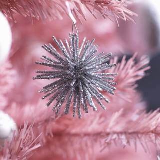 Pink Christmas ornaments wallpaper