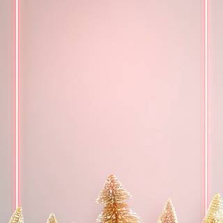 Pink Christmas ornaments wallpaper