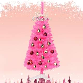 Pink Christmas ornaments wallpaper