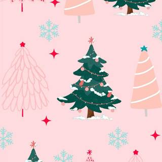 Pink Christmas ornaments wallpaper