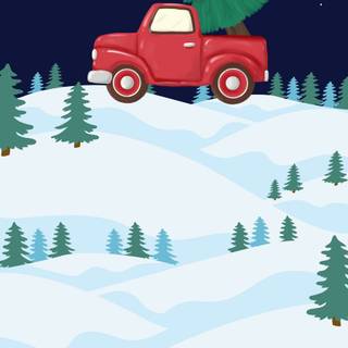 iPhone winter car wallpaper