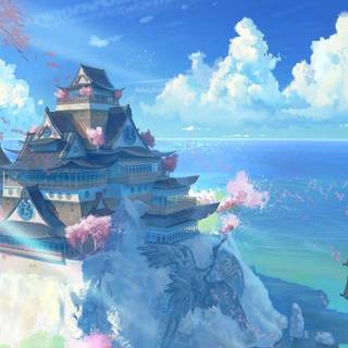 Temple anime wallpaper