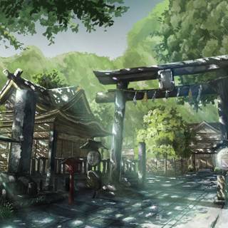 Temple anime wallpaper