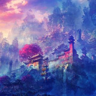 Temple anime wallpaper