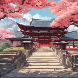Temple anime wallpaper
