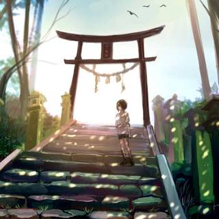 Temple anime wallpaper