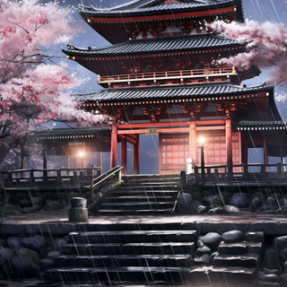 Temple anime wallpaper
