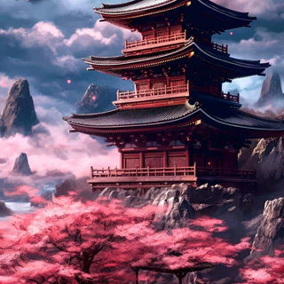 Temple anime wallpaper