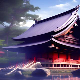 Temple anime wallpaper