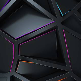 Black 3D iPhone wallpaper