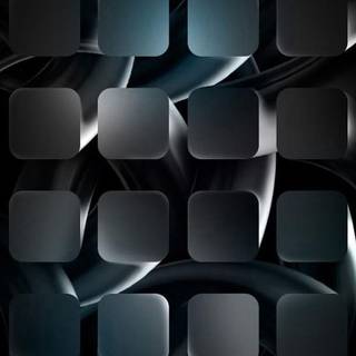 Black 3D iPhone wallpaper