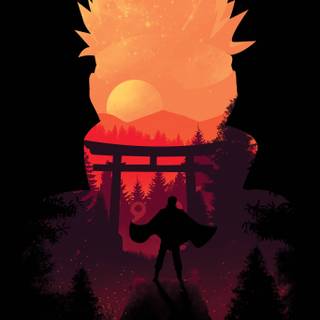 Naruto silhouette wallpaper