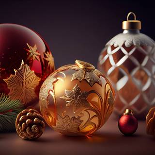 Xmas ornaments wallpaper