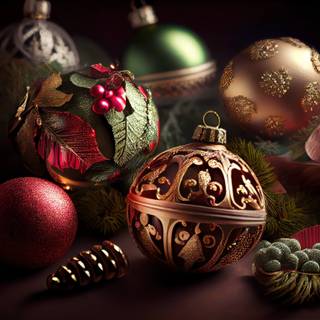 Xmas ornaments wallpaper