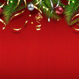 Red green Christmas wallpaper