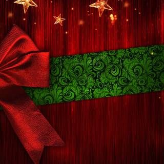 Red green Christmas wallpaper