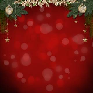 Red green Christmas wallpaper