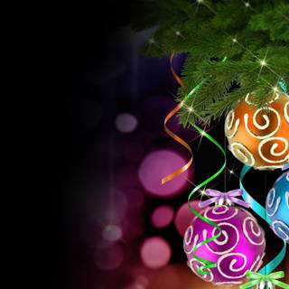 Xmas ornaments wallpaper