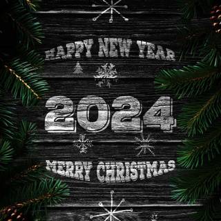Happy New Year 2024 iPhone wallpaper
