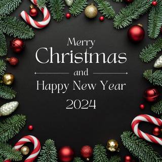 Merry Christmas and a Happy New Year 2024 wallpaper