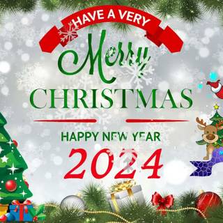 Merry Christmas and a Happy New Year 2024 wallpaper
