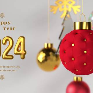Merry Christmas and a Happy New Year 2024 wallpaper
