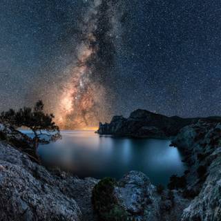 Milky way winter wallpaper