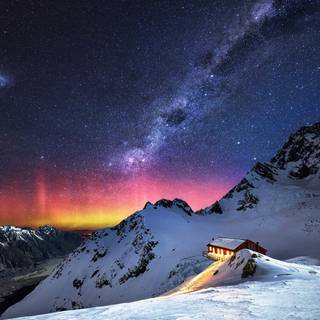 Milky way winter wallpaper