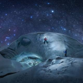 Milky way winter wallpaper