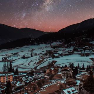 Milky way winter wallpaper