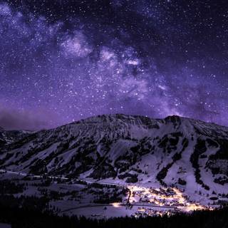Milky way winter wallpaper