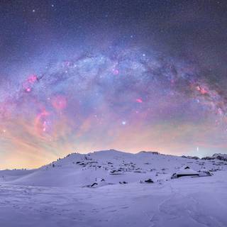 Milky way winter wallpaper