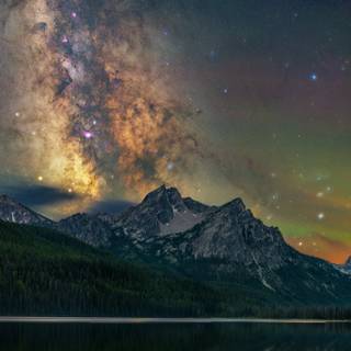 Milky way winter wallpaper