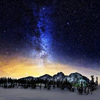 Milky way winter wallpaper