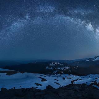 Milky way winter wallpaper