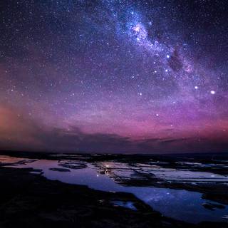 Milky way winter wallpaper