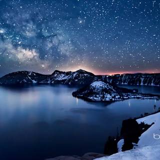 Milky way winter wallpaper