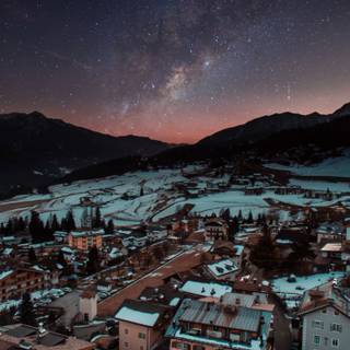 Milky way winter wallpaper