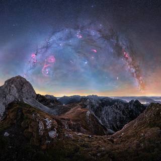 Milky way winter wallpaper