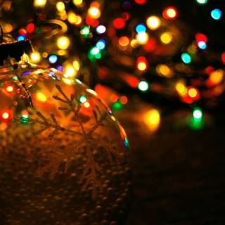 Christmas lights laptop wallpaper