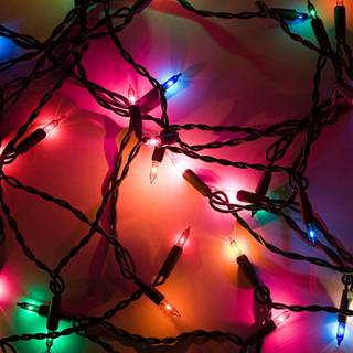 Christmas lights laptop wallpaper