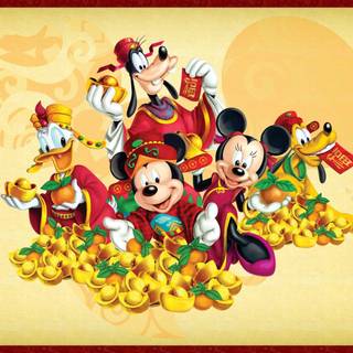 New Year Mickey Mouse wallpaper