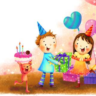 Happy New Year kids wallpaper