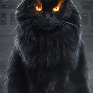 Black cat eyes wallpaper